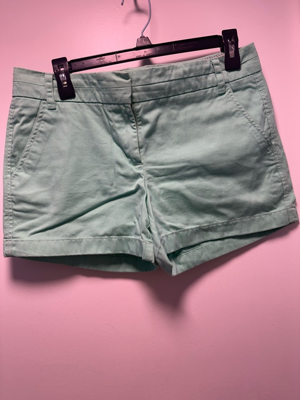 J. Crew Mint Green Cotton Chino Shorts